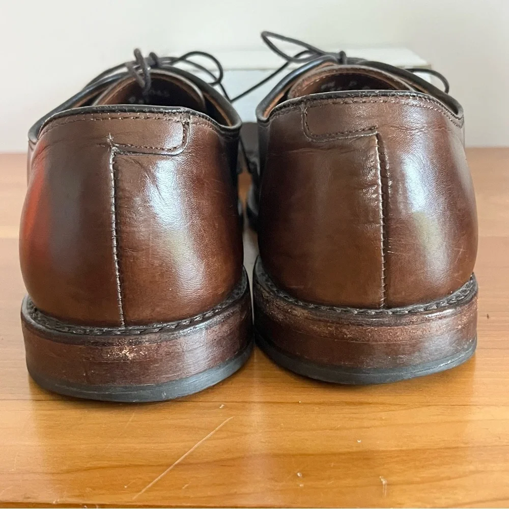 Allen Edmonds Kenilworth Brown Leather Derby Shoes Mens 9.5 D‎ Dress Bluchers